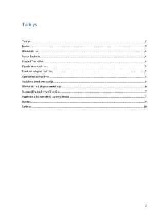 Biheivioristinė ir humanistinė teorijos bei jų taikymas edukacijoje. Paveikslėlis 2