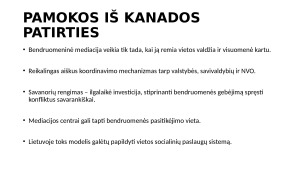 Bendruomeninė mediacijos, jos taikymo galimybės. Paveikslėlis 10
