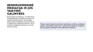 Bendruomeninė mediacijos, jos taikymo galimybės. Paveikslėlis 2