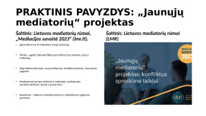 Bendruomeninė mediacijos, jos taikymo galimybės. Paveikslėlis 6