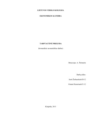 TARPTAUTINĖ PREKYBA