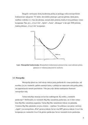 Konkurencijos modeliai ir jų pagrindiniai bruožai pramogų versle. Paveikslėlis 8