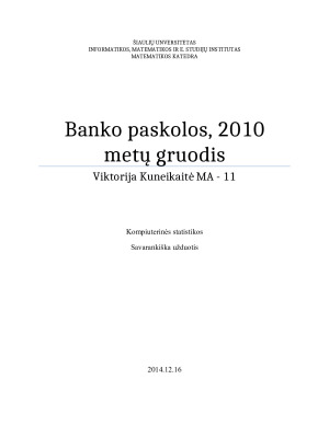 Banko paskolos, 2010 metų gruodis. Paveikslėlis 1