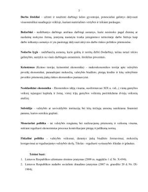 Nedarbas ir nedarbo lygio analizė Lietuvoje. Paveikslėlis 2