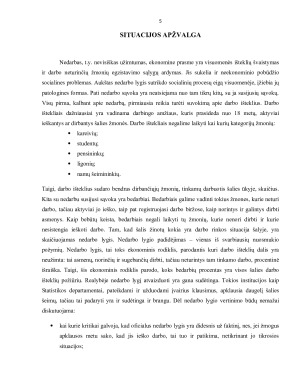 Nedarbas ir nedarbo lygio analizė Lietuvoje. Paveikslėlis 5