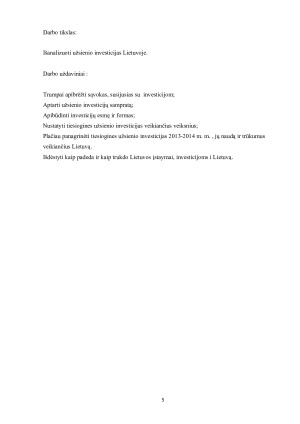 TIESIOGINĖS UŽSIENIO INVESTICIJOS LIETUVOJE. Paveikslėlis 5