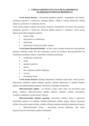 PAGRINDINIŲ MAKROEKONOMINIŲ REIŠKINIŲ ĮTAKA VERSLO ĮMONĖS FINANSAMS. Paveikslėlis 4