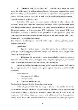 PAGRINDINIŲ MAKROEKONOMINIŲ REIŠKINIŲ ĮTAKA VERSLO ĮMONĖS FINANSAMS. Paveikslėlis 8
