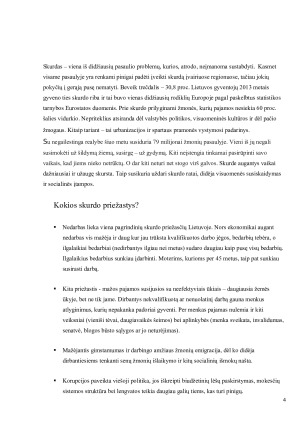 Skurdo priežastys, matavimo būdai ir padėtis Lietuvoje bei pasaulyje. Paveikslėlis 2