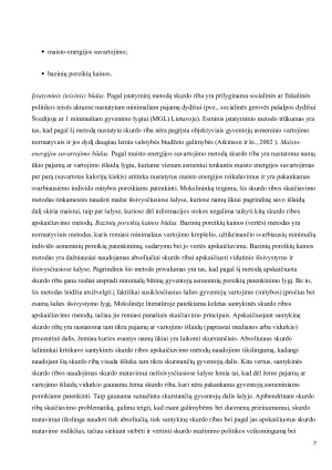 Skurdo priežastys, matavimo būdai ir padėtis Lietuvoje bei pasaulyje. Paveikslėlis 5