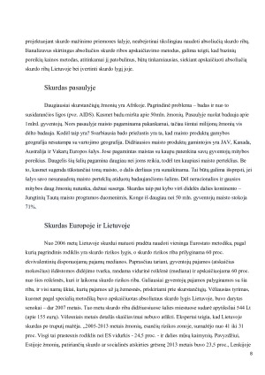 Skurdo priežastys, matavimo būdai ir padėtis Lietuvoje bei pasaulyje. Paveikslėlis 6