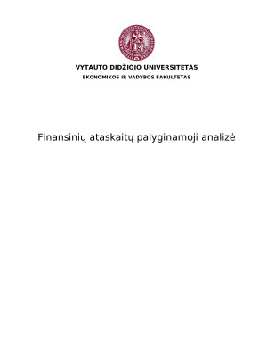 Finansinių ataskaitų palyginamoji analizė