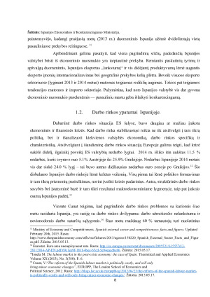 PIETŲ EUROPOS VALSTYBIŲ EKONOMINĖ SITUACIJA ŠIANDIEN ISPANIJOS ATVEJO ANALIZĖ. Paveikslėlis 8