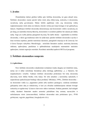 ŠEŠĖLINĖ EKONOMIKA. Lietuvoje ir Europos Sąjungoje (Latvijoje, Estijoje ir Austrijoje). Paveikslėlis 3