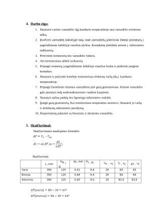 Šiluminio plėtimosi koeficiento nustatymas. Paveikslėlis 2