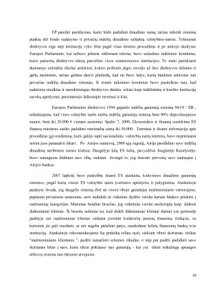 Indėlių draudimo sistema ES – privalumai ir problemos. Paveikslėlis 10