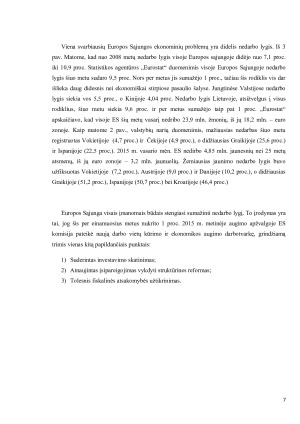 EUROPOS SĄJUNGOS ŠALIŲ EKONOMIKOS PROBLEMOS IR JŲ. Paveikslėlis 7