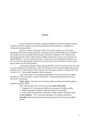 JAV ekonomikos problemos ir jų sprendimas. Paveikslėlis 3