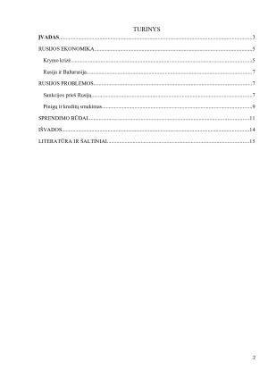 RUSIJOS EKONOMIKOS PROBLEMOS IR JŲ SPRENDIMAS. Paveikslėlis 2