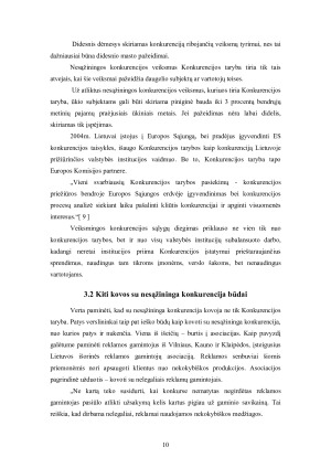 Nesąžininga konkurencija ir jos apraiškos formos Lietuvoje. Paveikslėlis 10