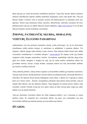 Skurdas – asmens moralinių vertybių žlugimo padarinys. Paveikslėlis 4