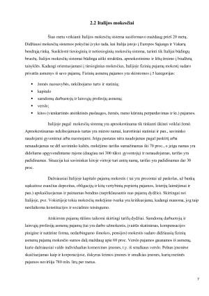 Tiesioginiai mokesčiai ir pajamos iš jų į valstybės biudžetą Kanadoje, Vokietijoje, Danijoje ir Italijoje. Paveikslėlis 7