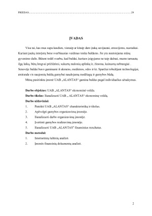 UAB „Alantas“ ekonominės veiklos analizė. Paveikslėlis 2