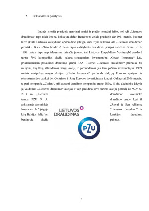 AB „LIETUVOS DRAUDIMAS“ veiklos analizė. Paveikslėlis 5