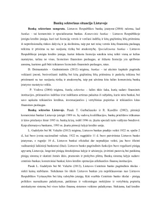 Bankų sektoriaus reikšmė ir vaidmuo Lietuvos ekonomikoje. Paveikslėlis 2