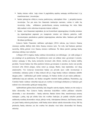 Bankų sektoriaus reikšmė ir vaidmuo Lietuvos ekonomikoje. Paveikslėlis 5