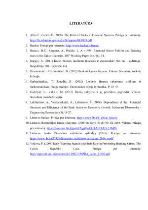 Bankų sektoriaus reikšmė ir vaidmuo Lietuvos ekonomikoje. Paveikslėlis 7