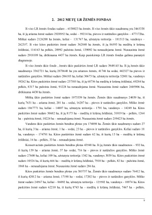 Kauno ir Tauragės apskričių žemės fondo sudėties palyginamoji analizė. Paveikslėlis 9