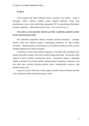 TVARAUS AUGIMO PROBLEMATIKA. Paveikslėlis 2