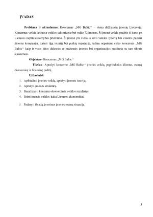 KONCERNO ,,MG BALTIC‘‘ VEIKLOS ANALIZĖ. Paveikslėlis 3