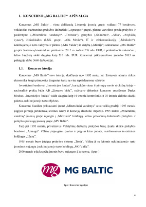 KONCERNO ,,MG BALTIC‘‘ VEIKLOS ANALIZĖ. Paveikslėlis 4