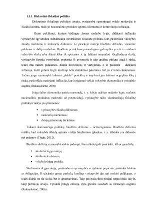 FISKALINĖS POLITIKOS PRIEMONĖS, ESANT RECESINIAM TARPSNIUI. Paveikslėlis 5