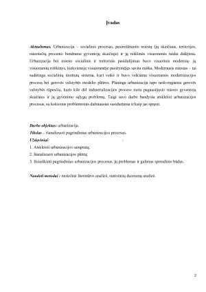 Urbanizacija. Paveikslėlis 2