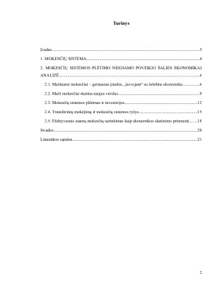 Mokesčių sistemos plėtimo neigiamo poveikio šalies ekonomikai analizė. Paveikslėlis 2