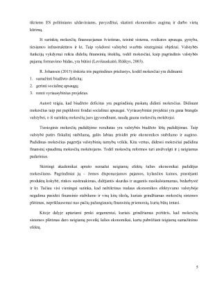 Mokesčių sistemos plėtimo neigiamo poveikio šalies ekonomikai analizė. Paveikslėlis 5