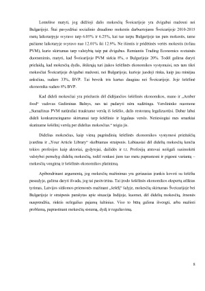 Mokesčių sistemos plėtimo neigiamo poveikio šalies ekonomikai analizė. Paveikslėlis 8