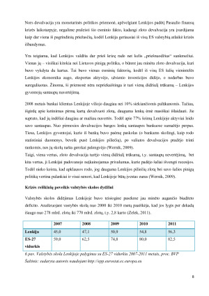 LENKIJOS FISKALINĖS POLITIKOS VERTINIMAS PASAULIO FINANSŲ KRIZĖS KONTEKSTE. Paveikslėlis 8