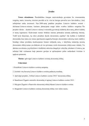 LIETUVOS KULTŪROS SOSTINIŲ EKONOMINIS EFEKTAS. Paveikslėlis 3