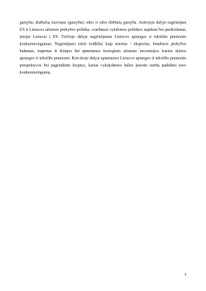 Lietuvos aprangos ir tekstilės pramonės konkurencingumo vertinimas. Paveikslėlis 5