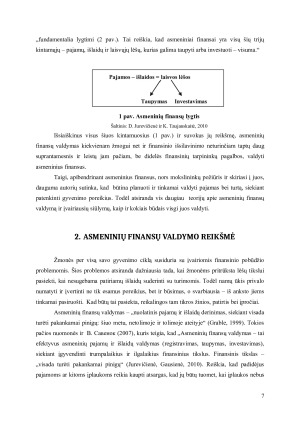 ASMENINIŲ FINANSŲ VALDYMO METODŲ ANALIZĖ. Paveikslėlis 7