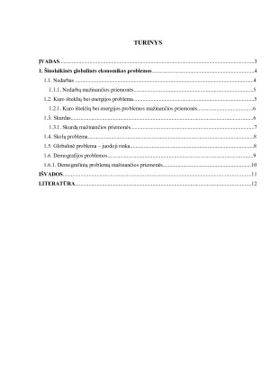 ŠIUOLAIKINĖS GLOBALINĖS EKONOMINĖS PROBLEMOS IR JŲ SPRENDIMAS. Paveikslėlis 2