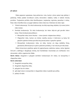 MONOPOLINĖ IR OLIGOPOLINĖ RINKOS. Paveikslėlis 3