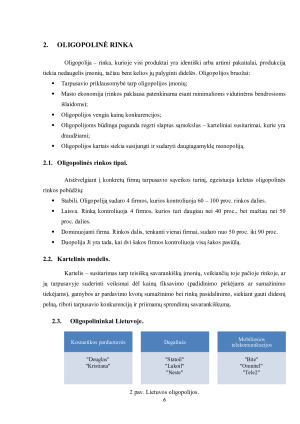 MONOPOLINĖ IR OLIGOPOLINĖ RINKOS. Paveikslėlis 6