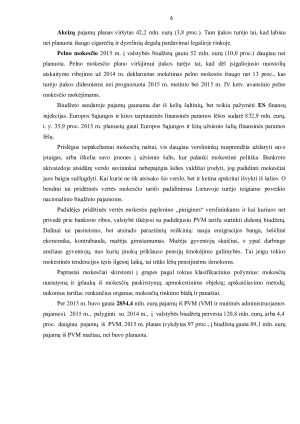 PVM ir akcizų įtaka bendrajam šalies biudžetui. Paveikslėlis 6