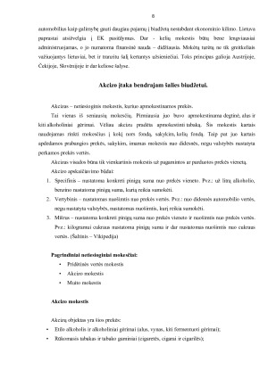 PVM ir akcizų įtaka bendrajam šalies biudžetui. Paveikslėlis 8