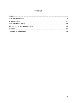 NEDARBO PRIEŽASČIŲ IR SOCIALINIŲ PASEKMIŲ LYGINAMOJI ANALIZĖ. Paveikslėlis 4